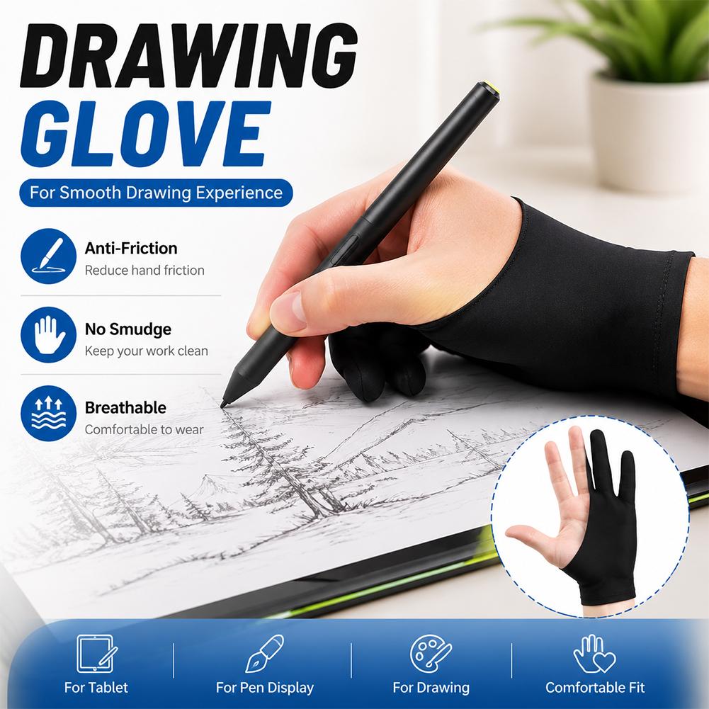 Drawing Glove Artist - Rękawica do rysowania, antystatyczna, oddychająca, elastyczna,
