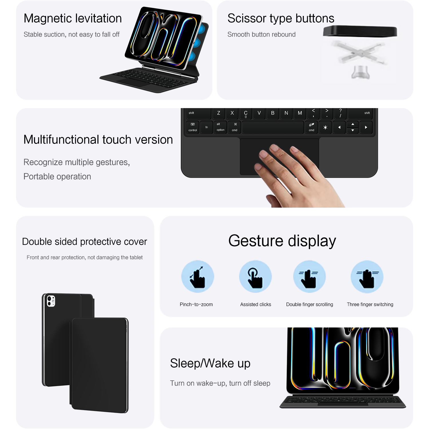 AJIUYU Magic Keyboard Folio dl – Magnetic Case Smart recenzja i cena