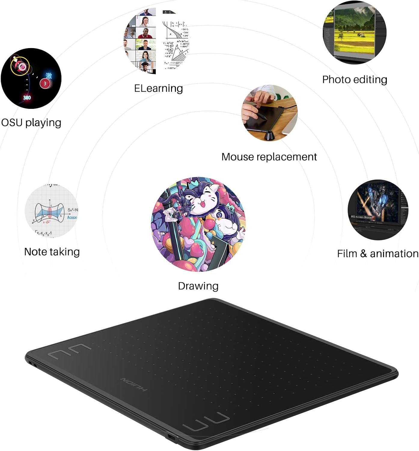 Tablet graficzny HUION HS64 6  – Graphic Tablet Accessories recenzja i cena