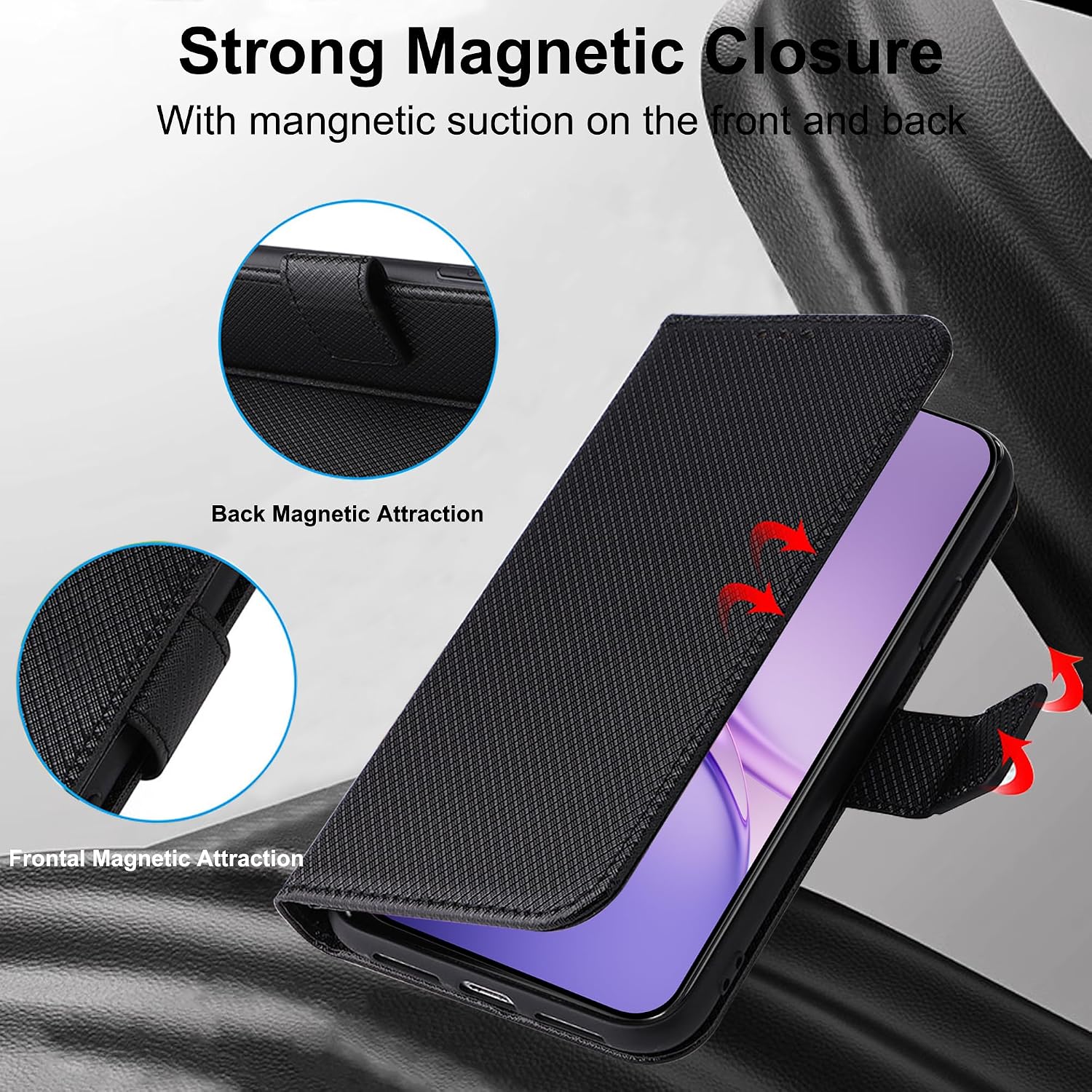 Skórzane etui z klapką na Hono – Magnetic Case Smart recenzja i cena