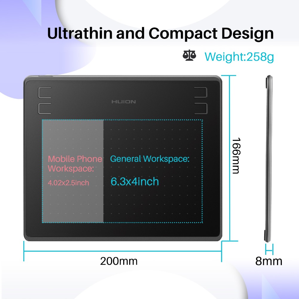 Tablet graficzny Huion HS64 Ta – Graphic Tablet Accessories recenzja i cena